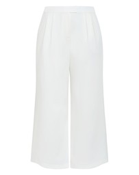 City Chic - Ally Lined Wide Leg Pant - ivory