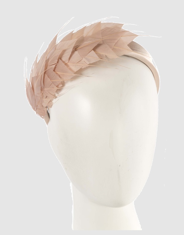 Max Alexander - Nude Feathers Racing Fascinator Headband