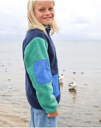 Skwosh - Skwosh Kids Polar Fleece Utility Jacket in Green/Blue