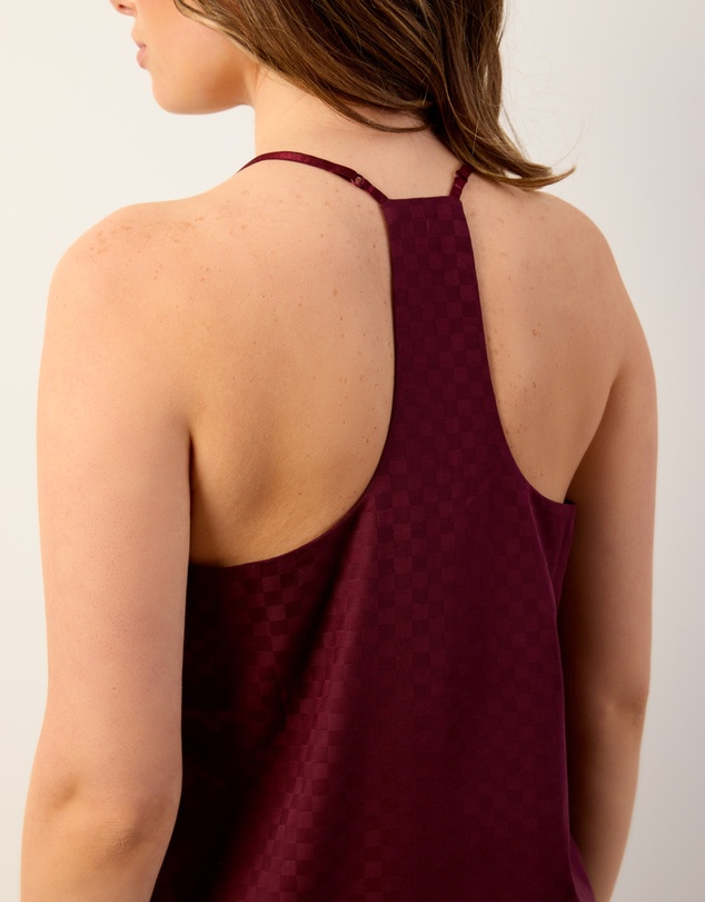 Wanderluxe Sleepwear - Bordeaux Camisole Boxer Set