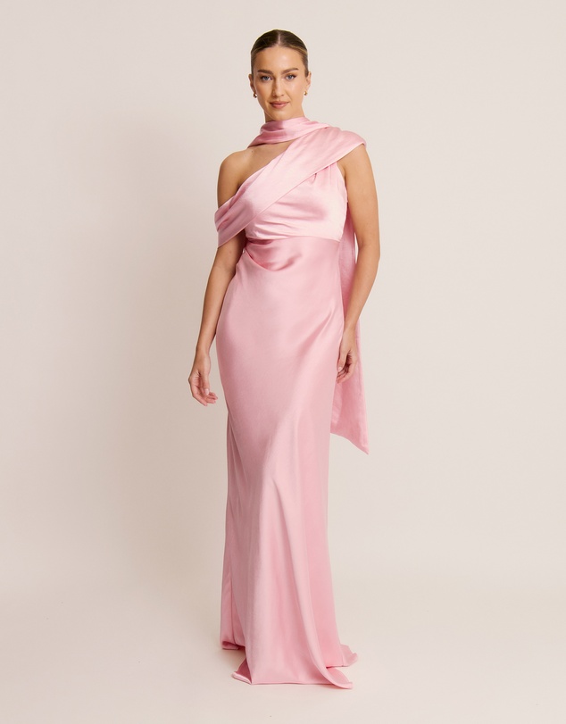 Six Stories - Drape One Shoulder Bridesmaid Dress