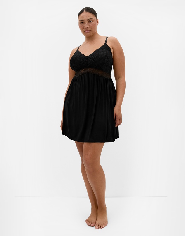 City Chic - Gizelle Lace Trim Sleep Chemise