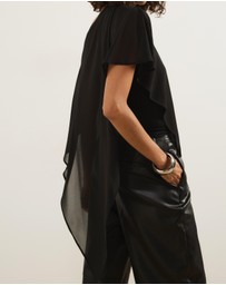 Atmos&Here - Molly Sheer Chiffon Poncho With Cami Top