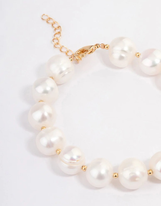 Lovisa - Gold Plated Freshwater Pearl Bracelet