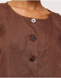 AERE - Linen Button Through Tank