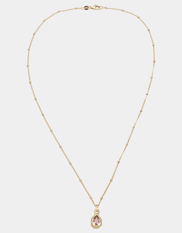 Elli Jewelry - Necklace Oragnic Drop Crystal 925 Sterling Silver Gold-Plated