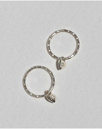 SAINT VALENTINE - Mini Heart Hoops - Silver