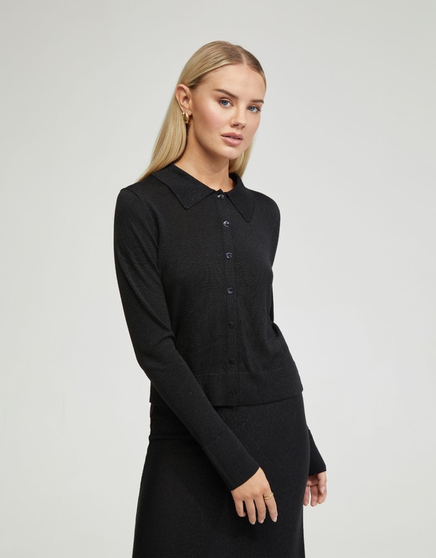 Oxford - Aggie Knitted Metallic Cardigan