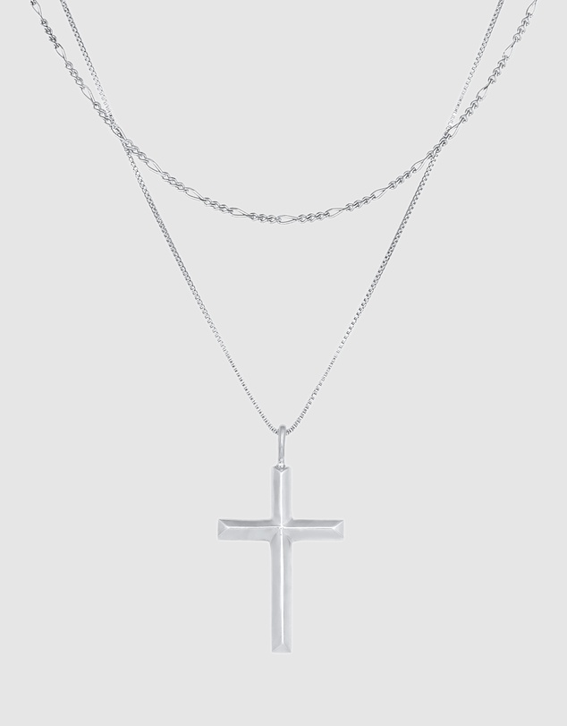 Kuzzoi - ICONIC EXCLUSIVE - Cross Pendant Necklace in 925 Sterling Silver