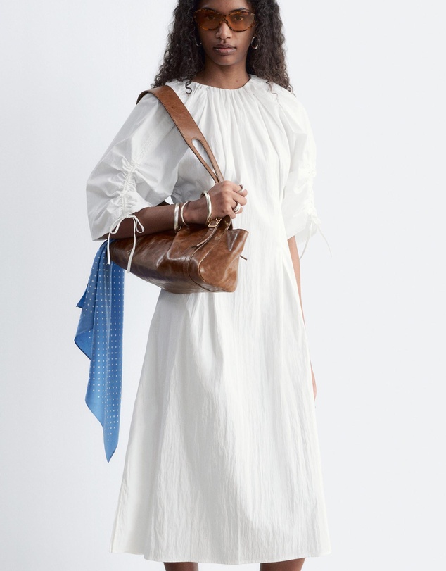 & Other Stories - Sculptural Drawstring Midi Dress
