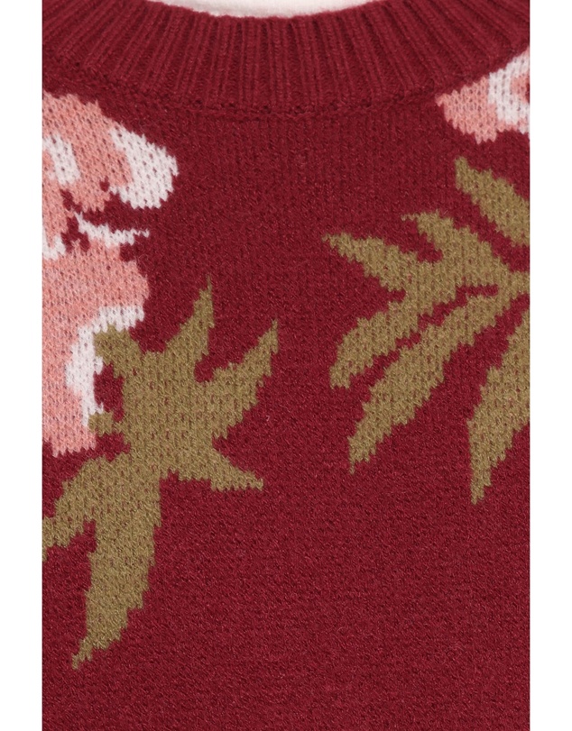 Petal & Pup - Ford Sweater - Burgundy Pink Floral