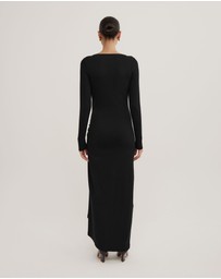 Witchery - Long Sleeve Trim Detail Rib Dress