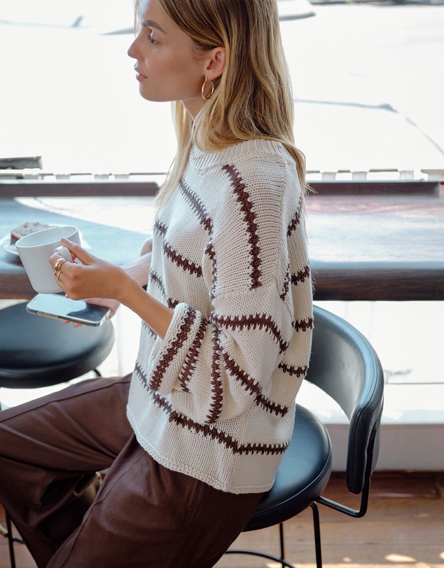 Ceres Life - Lila Oversized Knit Crew