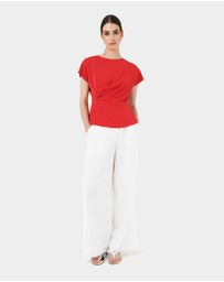 Forcast - Bonnie Gathered Peplum Top