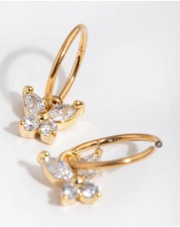 Lovisa - 24 Carat Gold Plated Surgical Steel Butterfly Sleeper Earrings