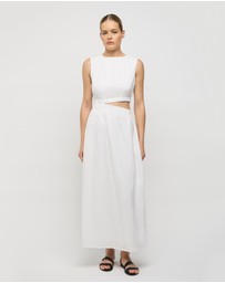 FRIEND of AUDREY - Camile Linen Cut-out Dress