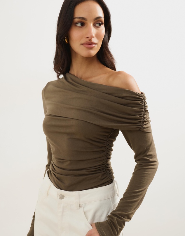 Atmos&Here - Nell One Shoulder Long Sleeve Top