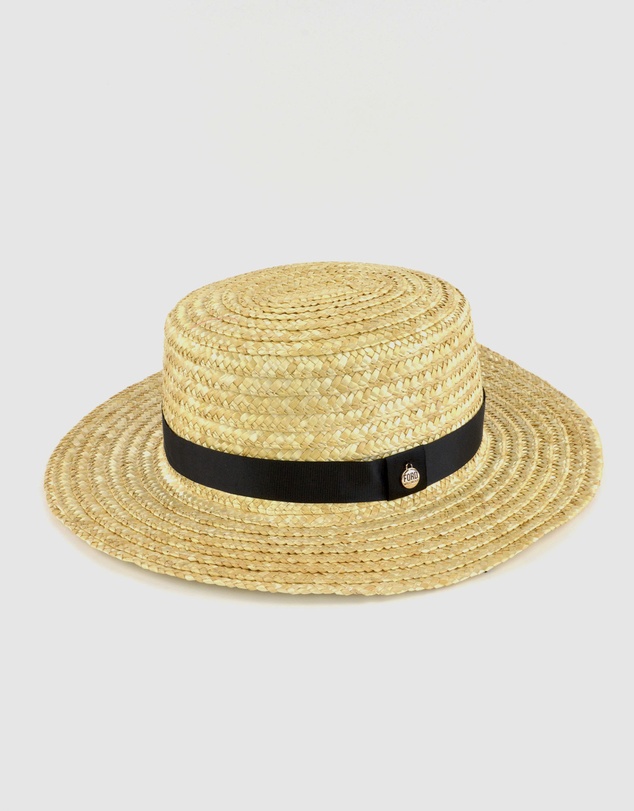 FORD MILLINERY - Betsy Boater with Grosgrain