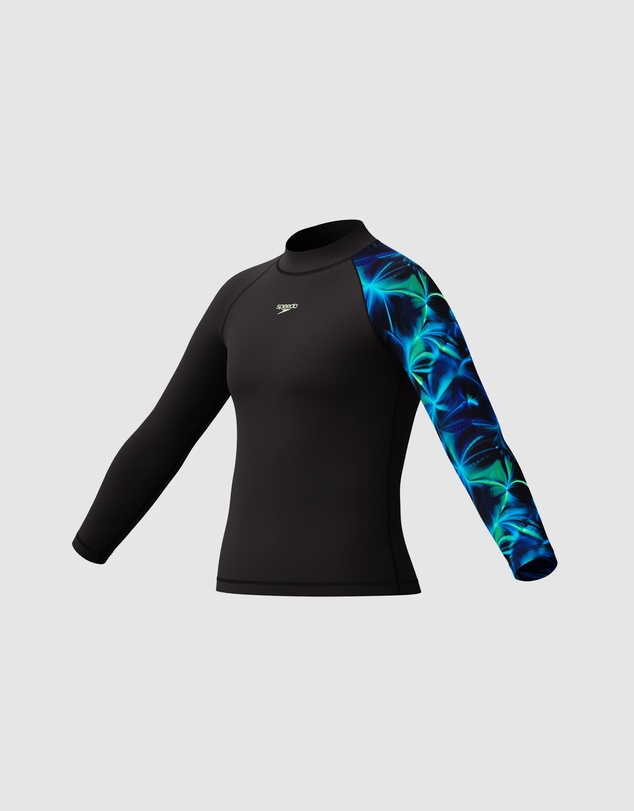 Speedo - Printed Long Sleeve Rash Top - Kids-Teens