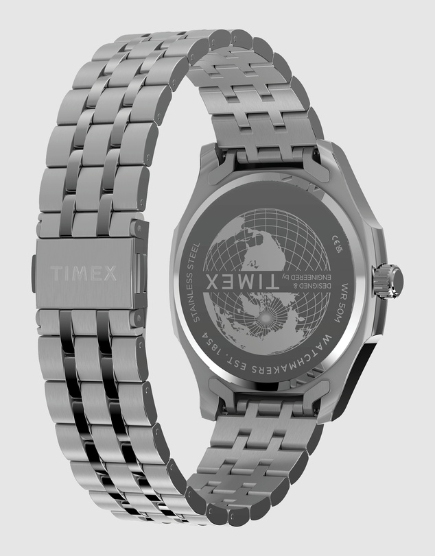 TIMEX - Marquee 41mm Blue Dial Stainless Steel Bracelet Watch