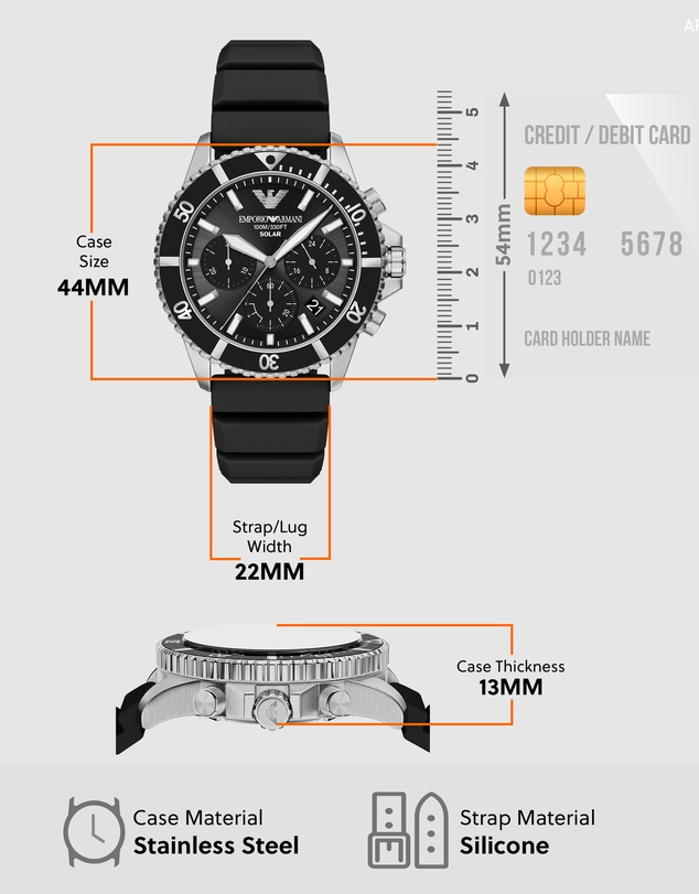 Emporio Armani - Black Chronograph Watch