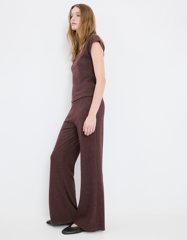 M.N.G - Knitted Trousers With Elastic Waistband