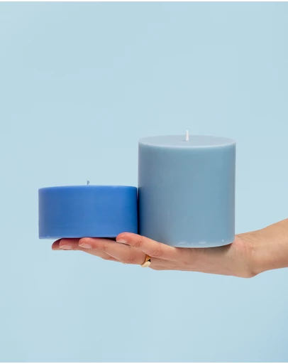 porter green - escc large pillar candle soy-blend unscented candles