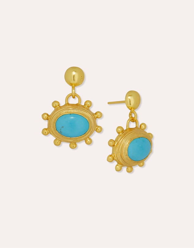 Ottoman Hands - Zand Turquoise Drop Earrings
