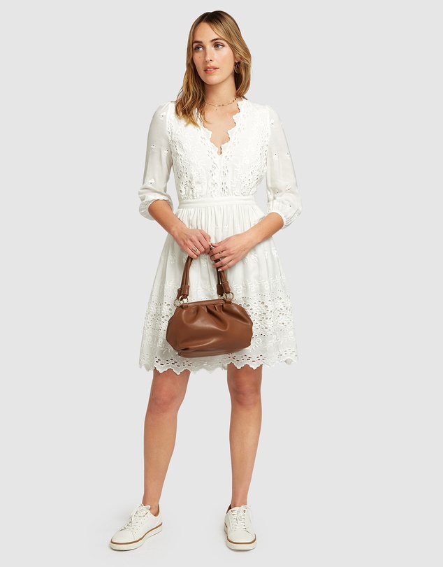 Belle & Bloom - Sweet Talk Eyelet Mini Dress