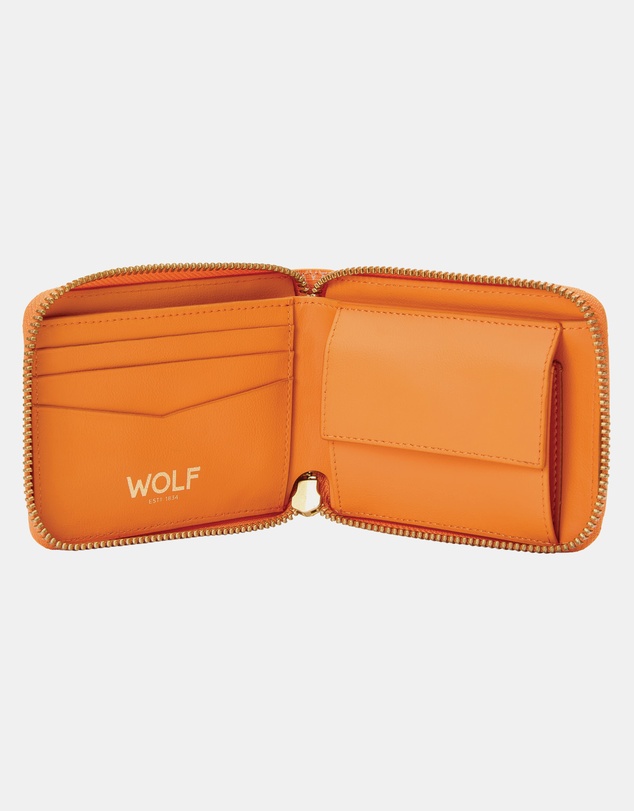 Wolf - Wolf Signature Range Zip Around Wallet Orange
