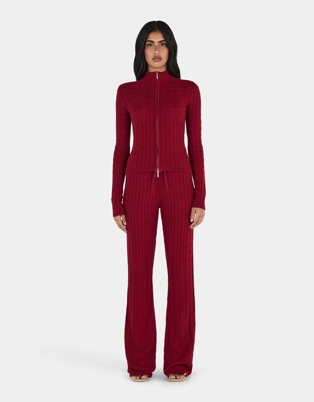 Ownley - Peridot Cable Knit Trackpant
