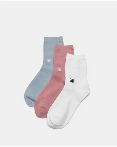 Clarks - 3-Pack Cloudsteppers Crew Socks