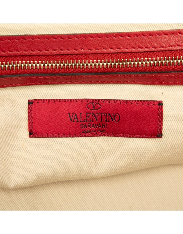 Valentino - Pre-Loved Medium Leather Rockstud Trapeze Flap Satchel