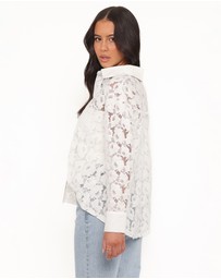 Petal & Pup - Carol Lace Shirt - White