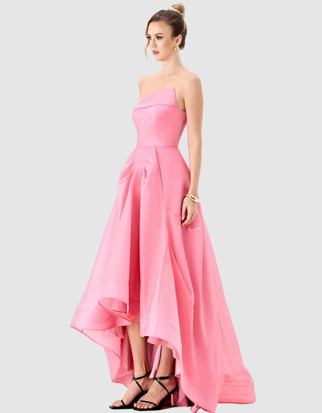 Bariano - Jeila Strapless Hi Lo Gown