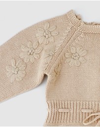 WITH LOVE FOR KIDS - Long Sleeve Knitted Romper - Babies