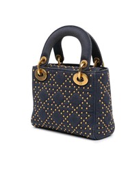 Pre-Loved by Azura Reborn - Pre-Loved dior Studded Handbag with Top Handle and Adjustable Shoulder Strap