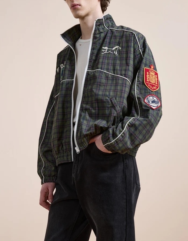 Found - Forest Plaid Track Jacket