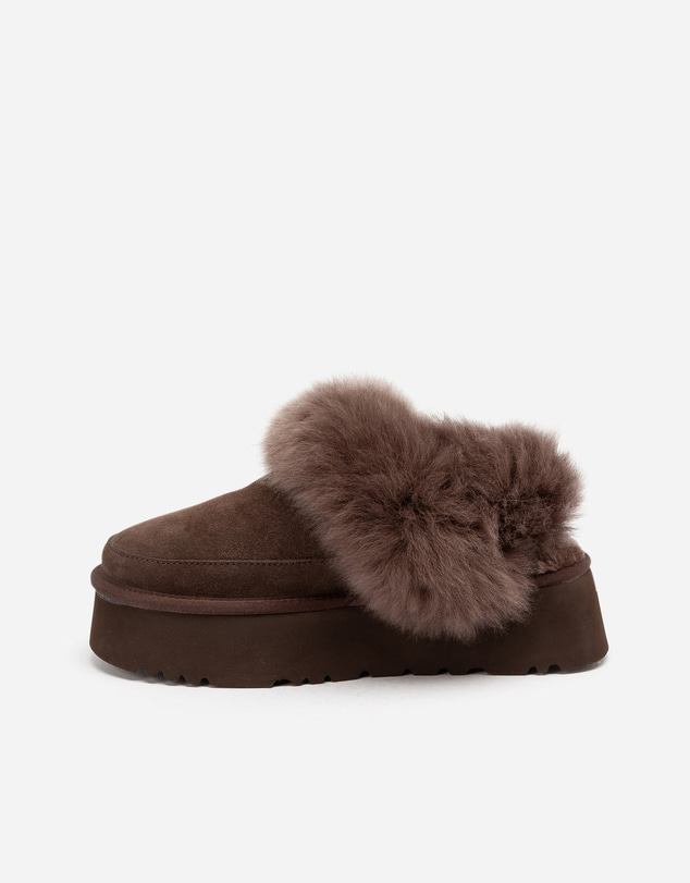 Ozwear Connection Uggs - UGG Daniela Premium Platform Slipper (Elastic Logo & Wool Strap – Detachable)