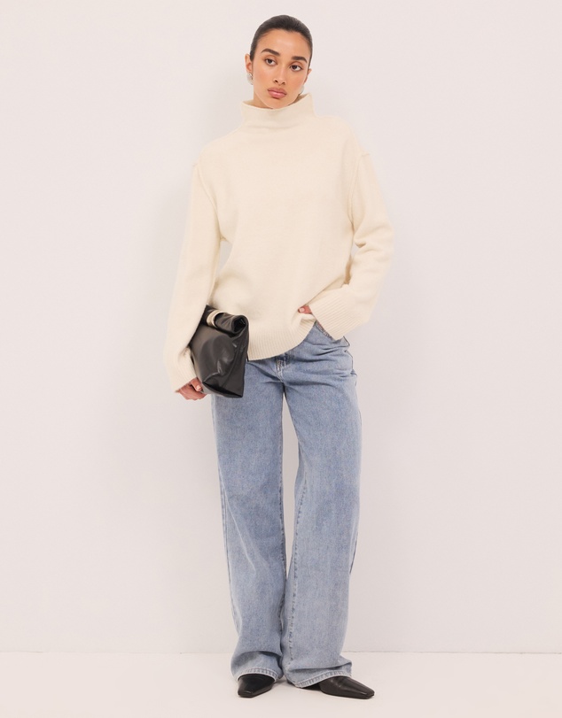 Calli - Collins Funnel Neck Knit Jumper