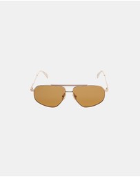 Soda Shades - Rozalia Russia x Soda Shades - Shade 002 Gold Gold Brown