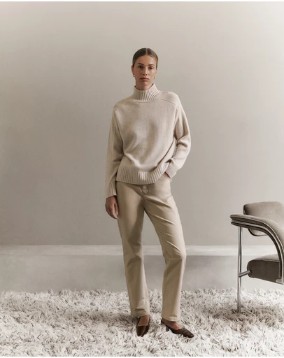 Trenery - Moleskin Five Pocket Pant in Putty