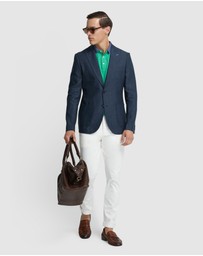 Oxford - Milton Linen Blazer With Peak Lapel