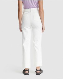 Oxford - Alexa Patch Pocket Wide Leg Jeans