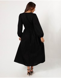Petal & Pup - Cece Long Sleeve Maxi Dress - Black
