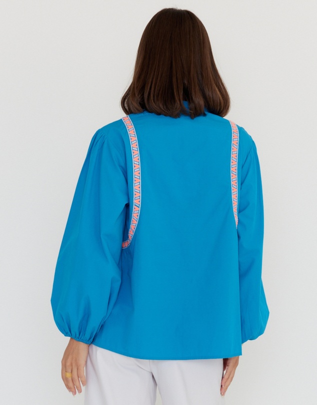 ALEXANDRA - Silas Blouse Blue Teal