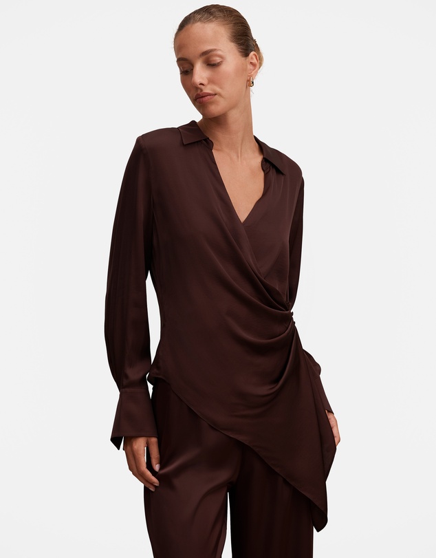 Forever New - Maude Asymmetrical Drape Shirt