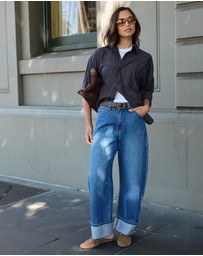 Ceres Life - Frannie Cuffed Barrel Jean