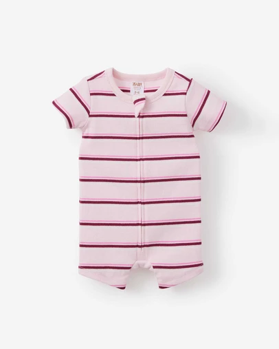 Cotton On Kids - Growie Short Sleeve Zip Romper