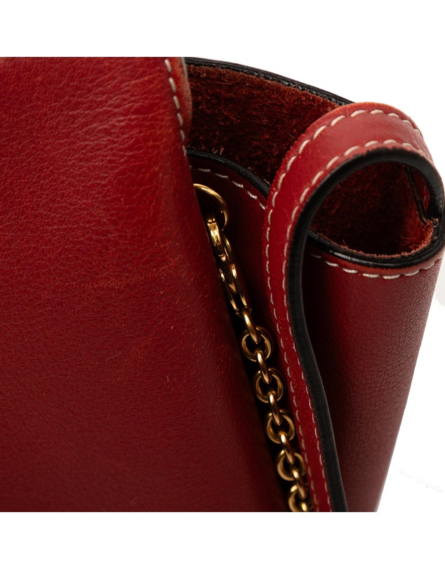 Pre-Loved by Azura Reborn - Pre-Loved Trifold Leather Clutch On Chain